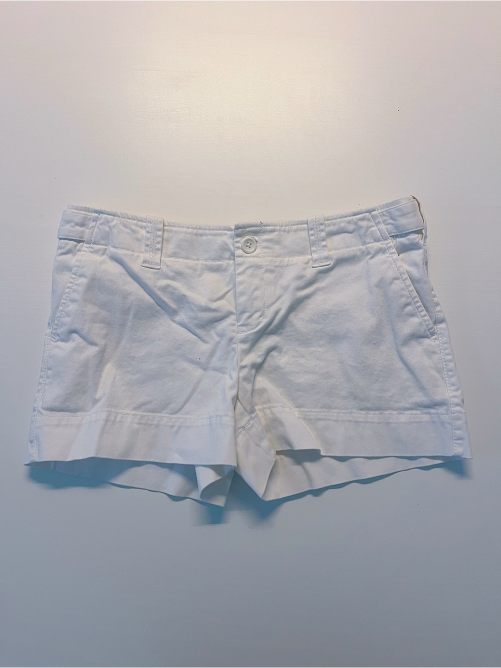 Victoria's Secret London Jean White Cotton Bermuda Shorts